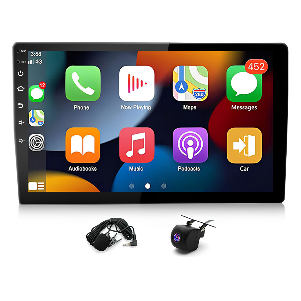 Android 13.0 For CarPlay Car Stereo Radio 10.1″ 2 Din GPS +Camera 4G+64G