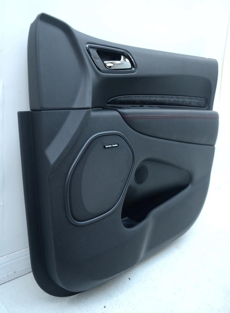 2021 – 2025 DODGE DURANGO RT 392 OEM BLACK LEATHER TRIM DOOR PANELS BLACK CARBON