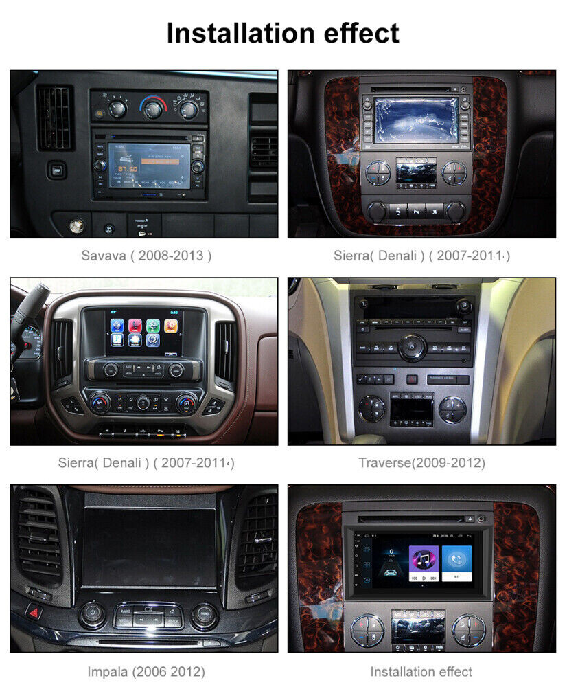 4+64G For 2009-2012 Chevrolet Silverado Wifi Carplay Android 13 Stereo Radio GPS