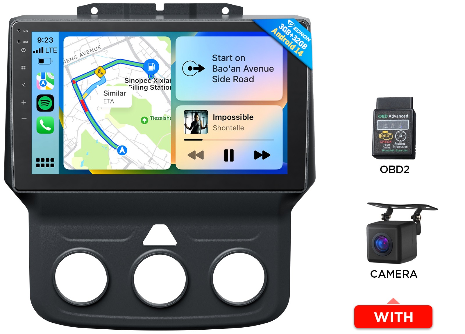For Dodge RAM 1500 2500 3500 2014 2015 Eonon Android 14 Carplay Car Stereo Radio