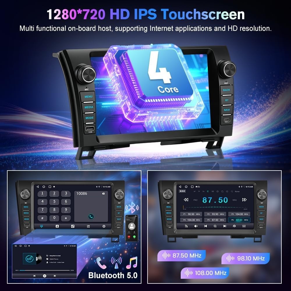 9″ 32G Android Auto Carplay for Toyota Tundra 2007-2013; Sequoia 2008-2018