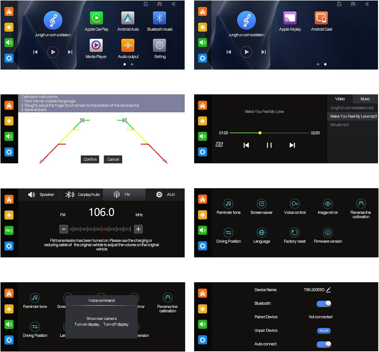 Car Stereo Wireless Apple CarPlay Android Auto Bluetooth 6.86 Inch HD 1708