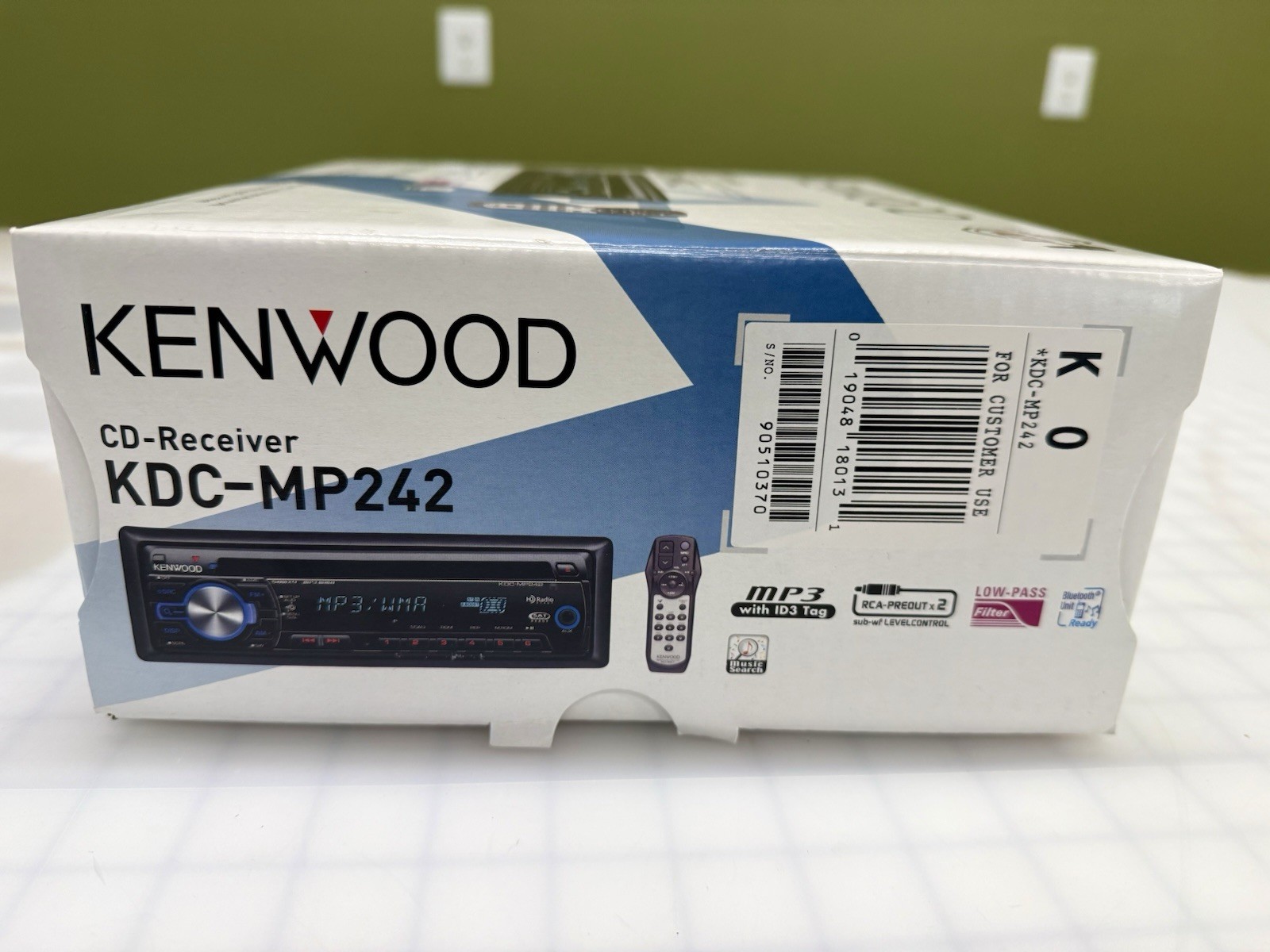 Kenwood AM FM Radio MP3 Player CD Satellite BT Ready Receiver KDC-MP242