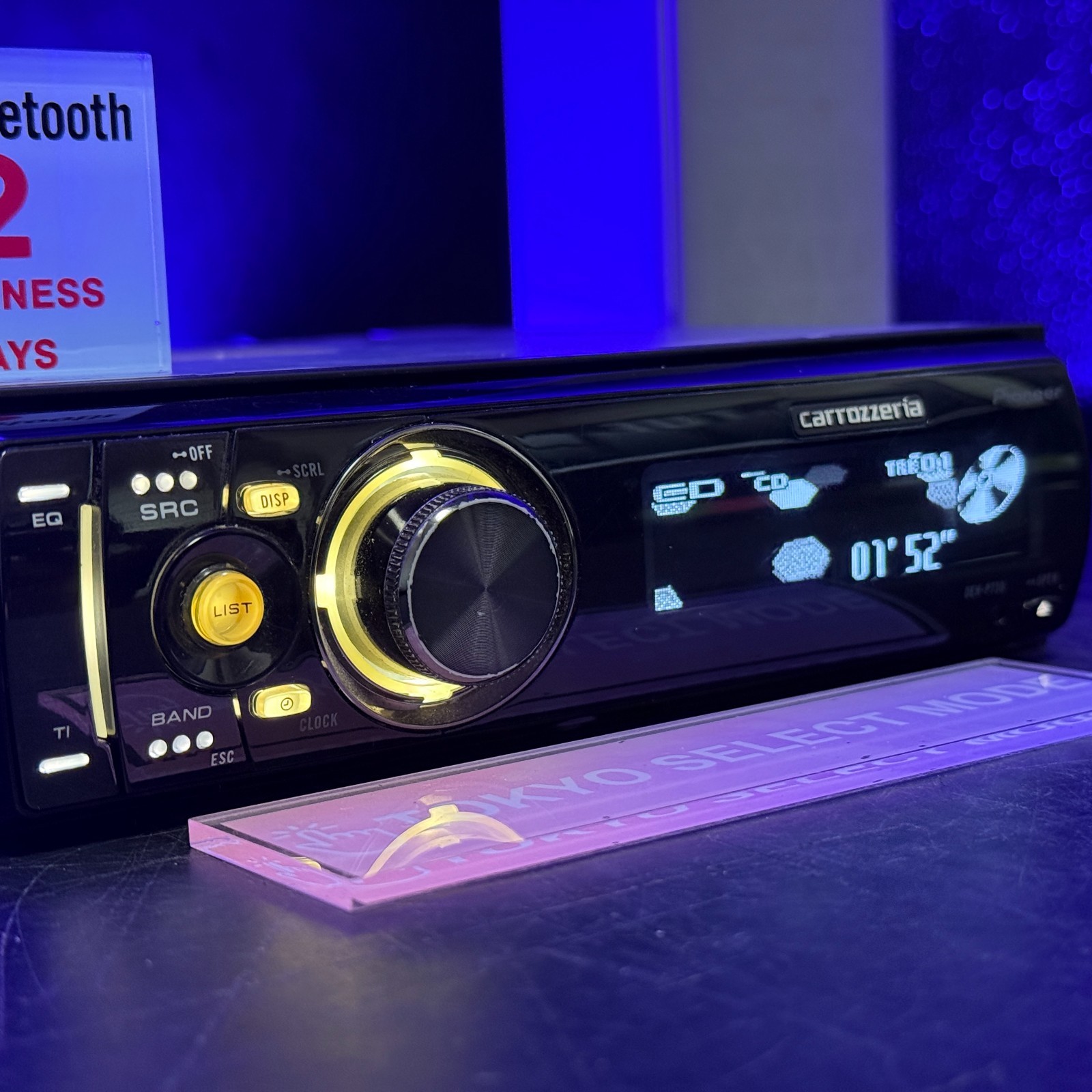 Pioneer Carrozzeria DEH-P730 Car Audio Added Bluetooth 1DIN Dolphin Display JDM