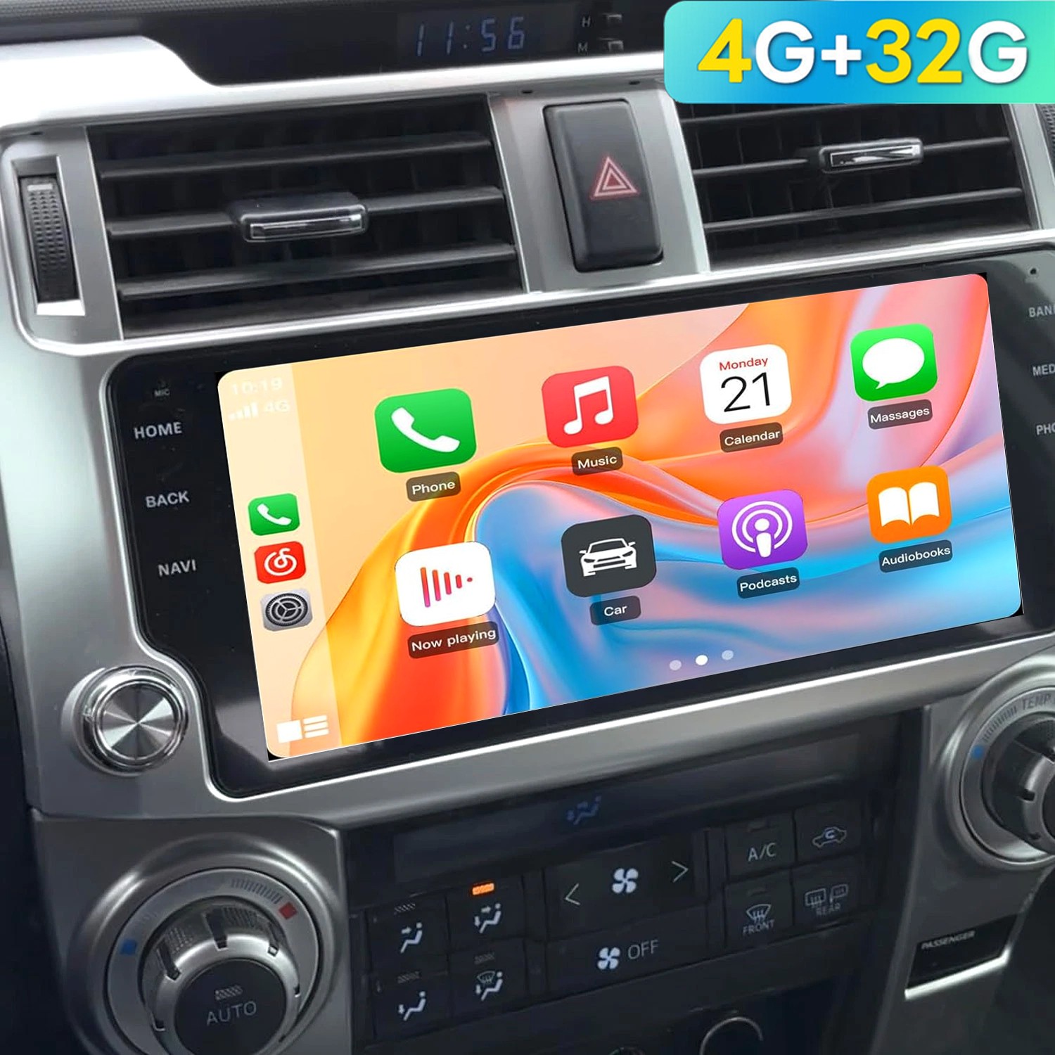 10.33″ Carplay For Toyota 4runner 2010-2019 Car Upgrades Stereo GPS Radio 4+32G