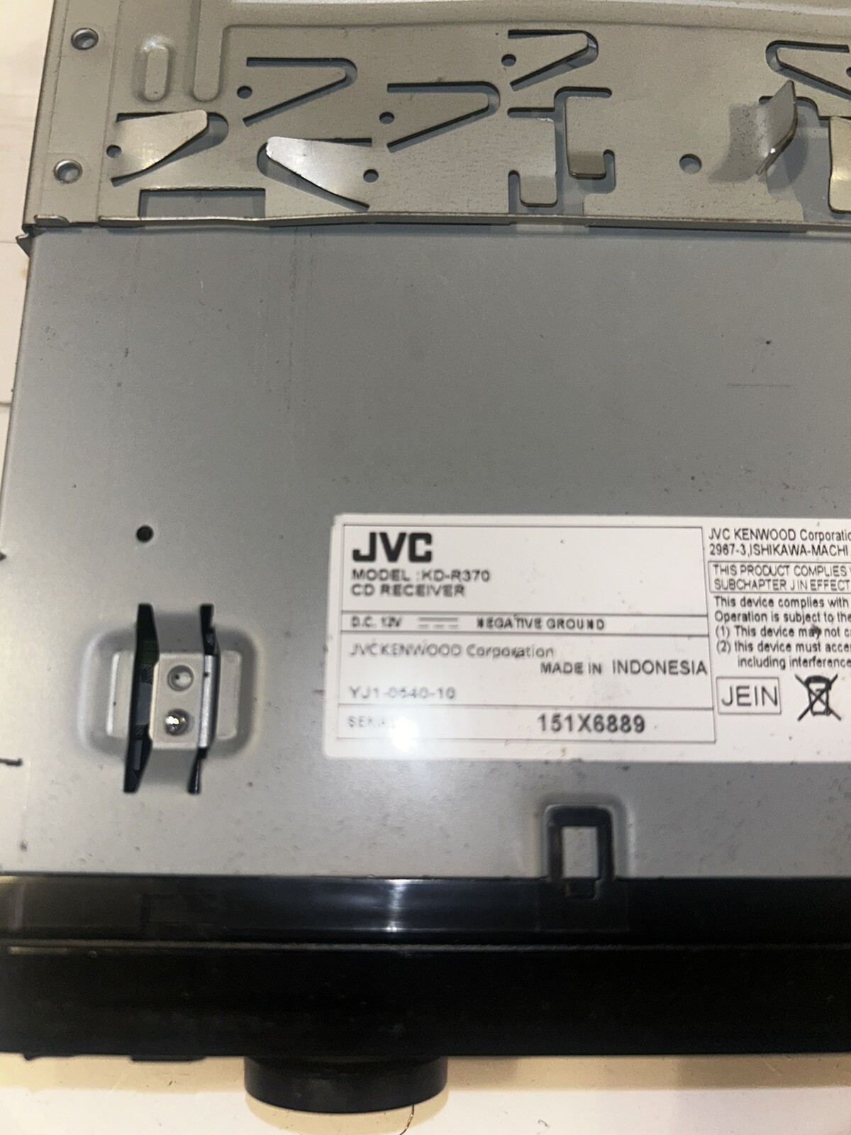 JVC KD-R370 1-DIN CD AM/FM Front AUX Car Stereo Receiver