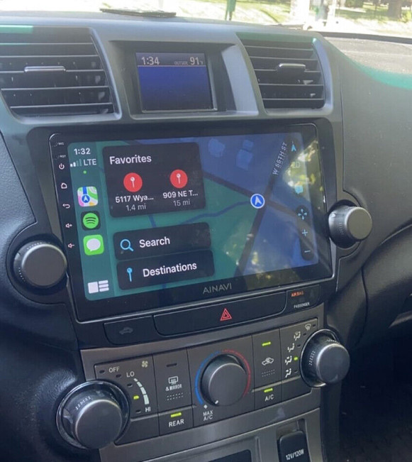 For Toyota Highlander 2008-2013 Android 13 Car Radio JBL Support Backup Cam SWC