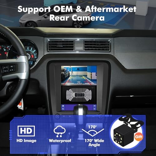 9.7″ IPS Touchscreen Android 12 CarPlay Stereo for Ford Mustang 2010-14 Wireless