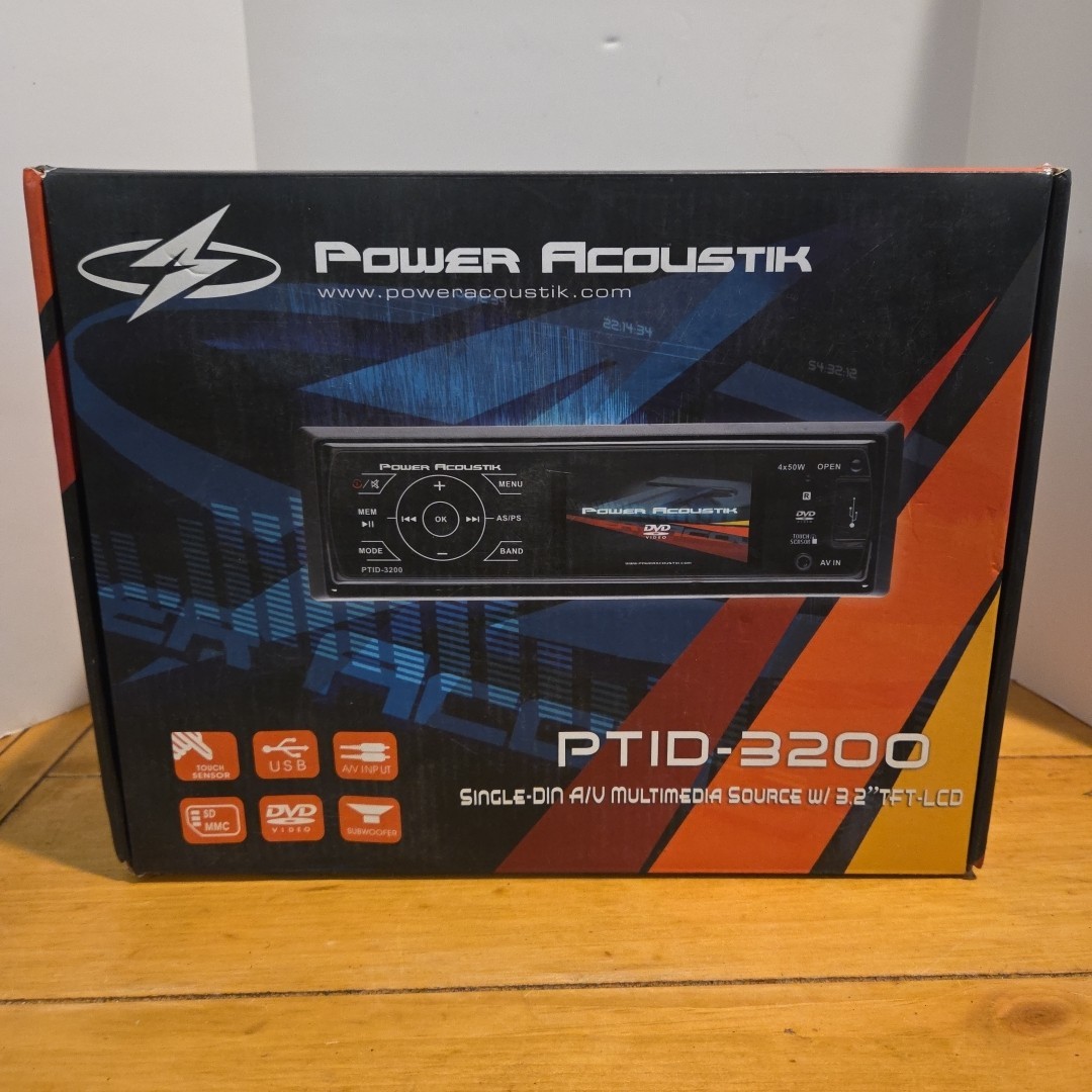 Power Acoustik PTID-3200 Single DIN 3.2″ LCD Auxiliary Detachable Face