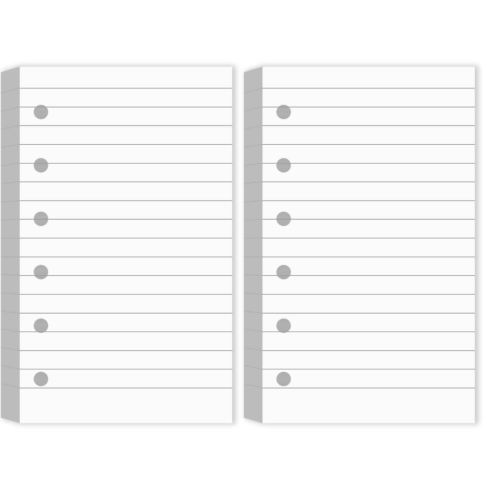 6 Hole Mini Lined Paper Refill 200 Sheets 3×5 Inch Planner Filler Loose Leaf