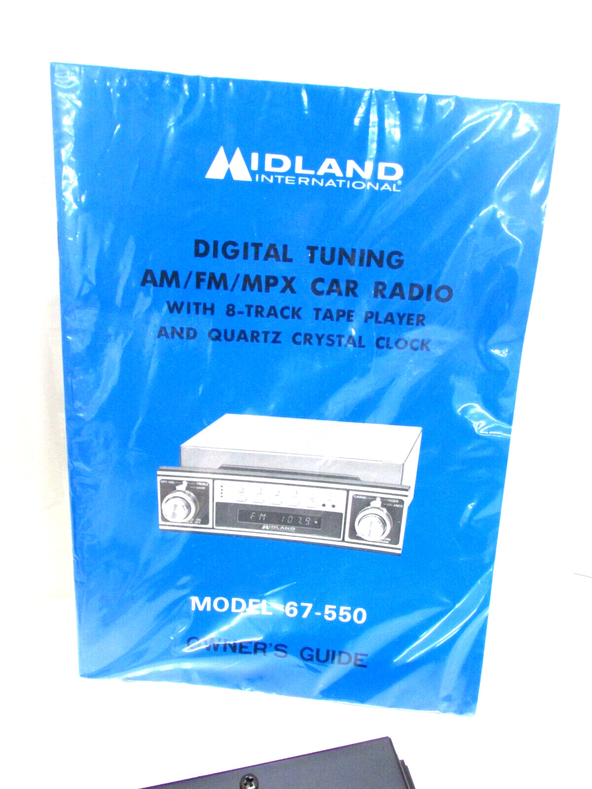 NOS! VINTAGE MIDLAND 8-TRACK CAR STEREO w/ MICRO-PRECISION AM/FM/MPX, 67-550