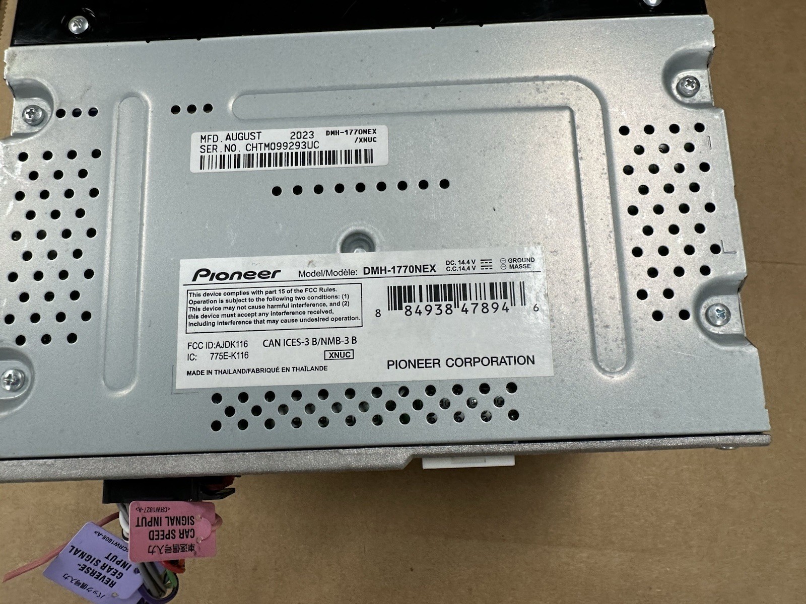Pioneer Model: DMH-1770NEX Digital Multimedia Receiver–