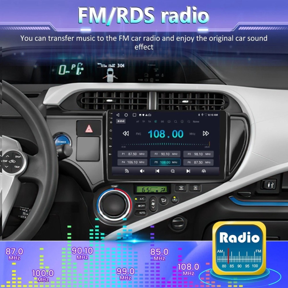 Android 15 Apple Carplay Car Stereo Radio For Toyota Prius C 2012-2014 GPS Navi