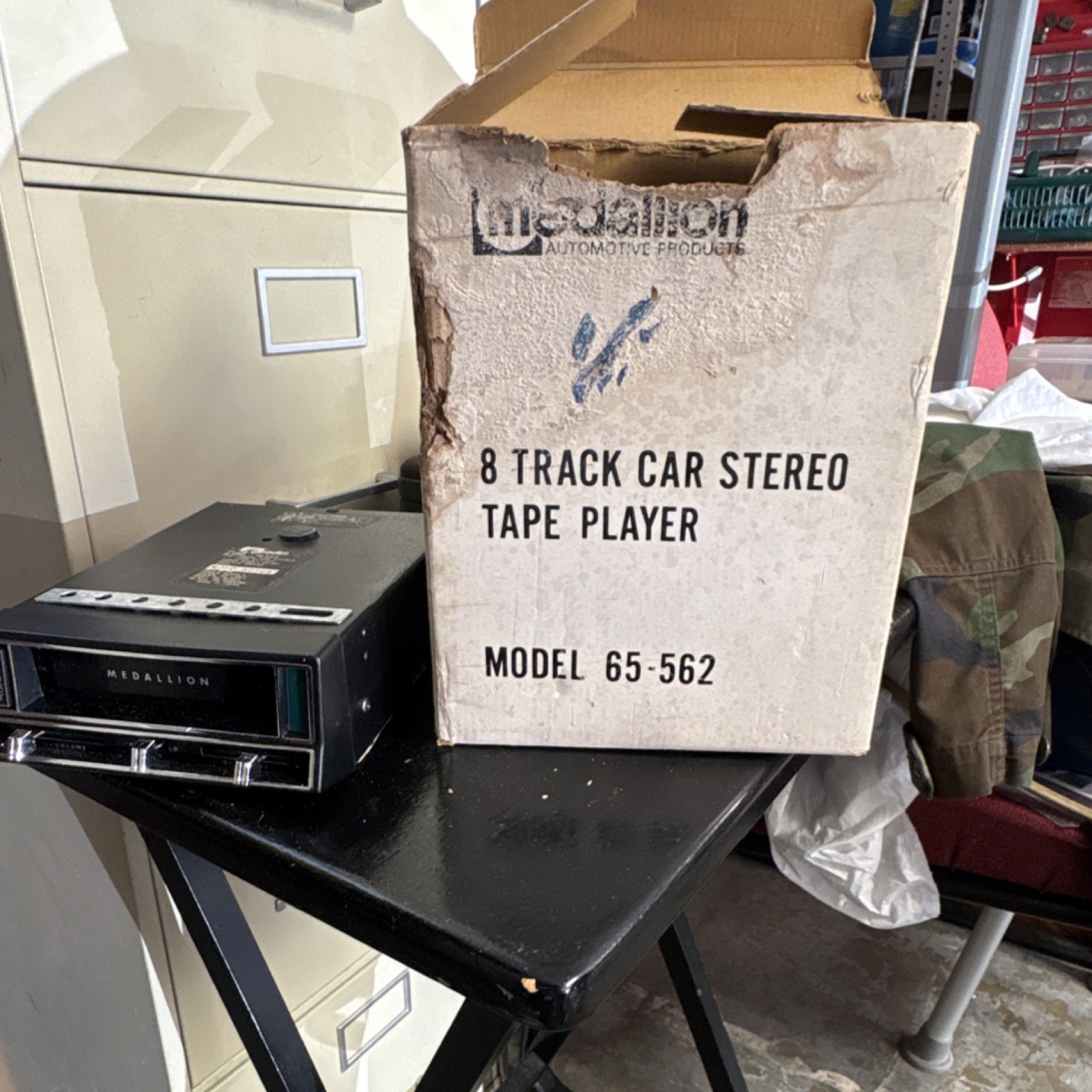 Medallion 8 Track Car Stereo Tape Player Model 65-562 with Original Box