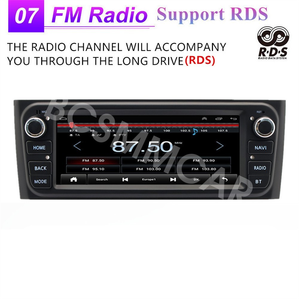 1 Din Car MP5 Player GPS Navi Head Unit Android 15 Fit For Fiat Punto 2007-2013