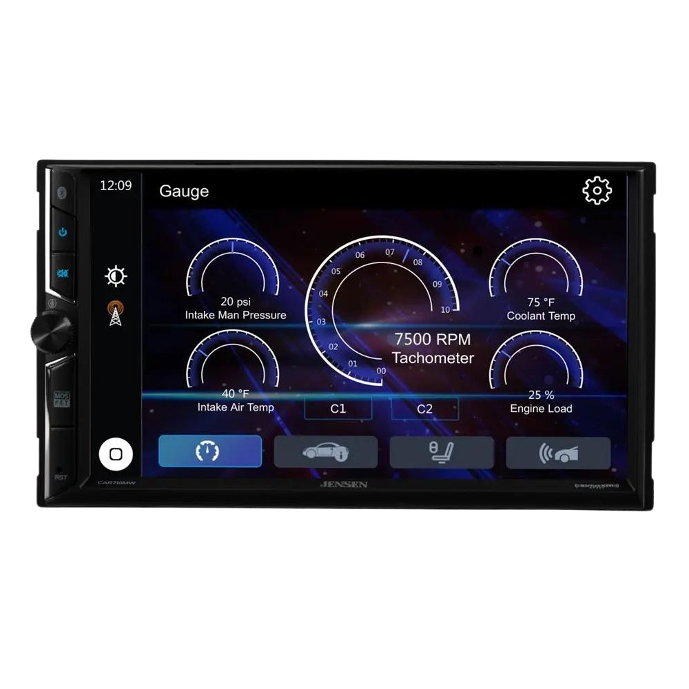 Jensen CAR714MW 7″ 2-DIN Multimedia W/ Bluetooth, CarPlay/Android Auto
