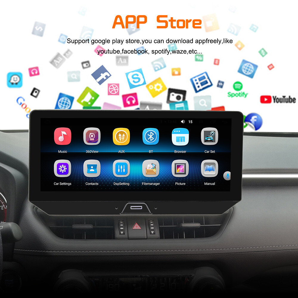 12.3 inch Android 14 For Toyota RAV4 2020 Car Stereo Radio GPS Navi WIFI 32GB