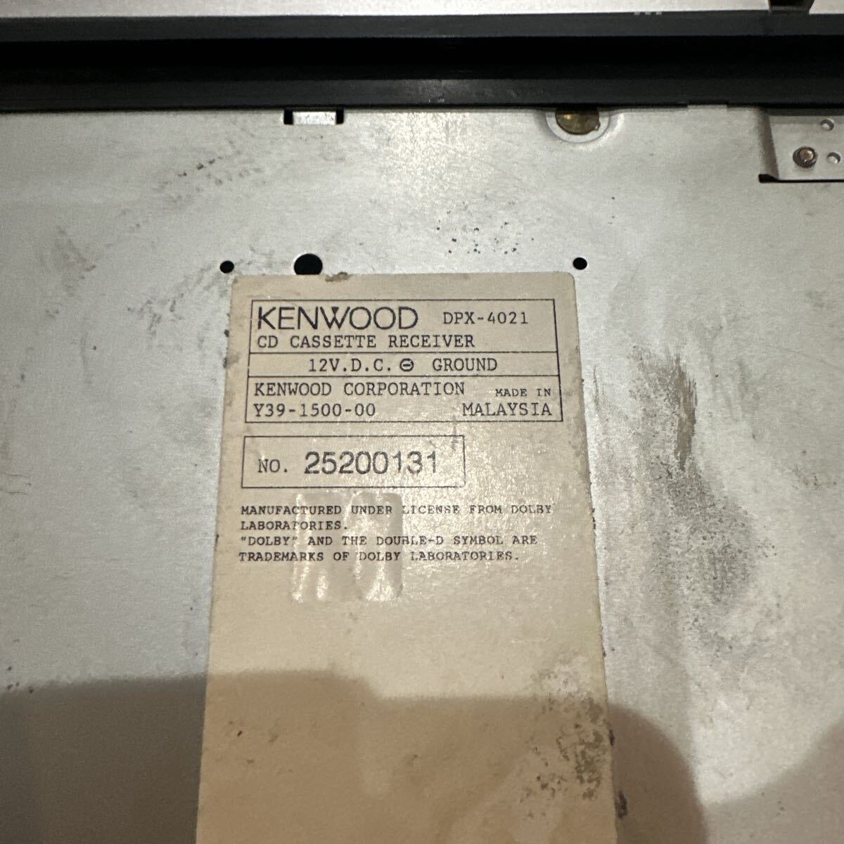 KENWOOD DPX-4021 2DIN CD MD Car Audio Head Unit Stereo Receiver Black Japan