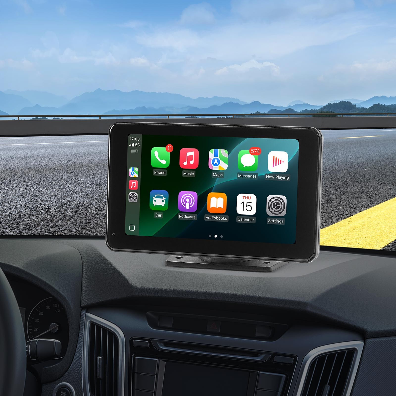VEVOR 7″ Car Stereo Radio CarPlay Touchscreen GPS WIFI Bluetooth+Rear Camera