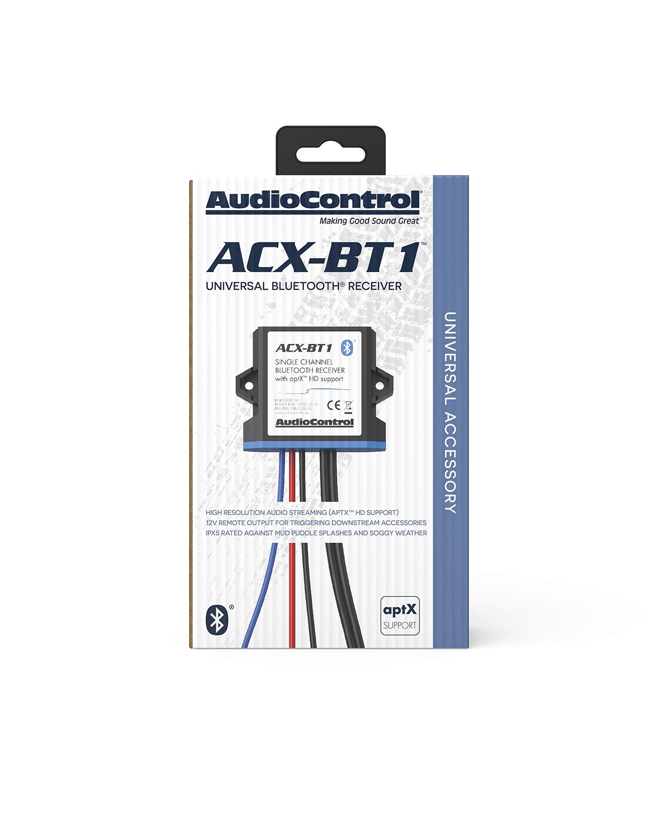 Audiocontrol Acx Bt1 Bluetooth Receiver Aptx Hd Ipx5 Waterproof Streaming