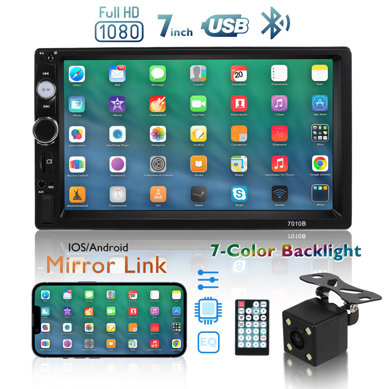 7″ IOS/Android GPS Estereo De Pantalla Para Coche Carro MP5 Radio USB Mirrorlink