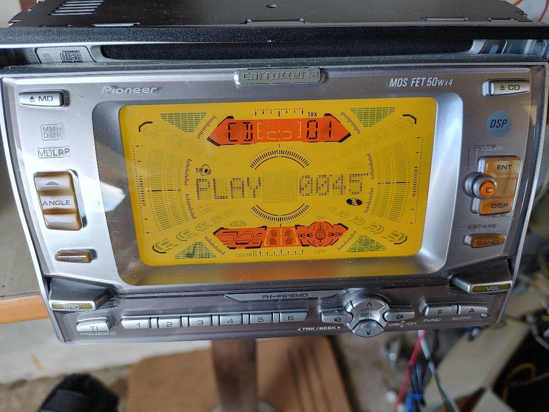 Pioneer Carrozzeria FH-P616MD CD MD Player 2DIN Vintage JDM Radio Color LCD