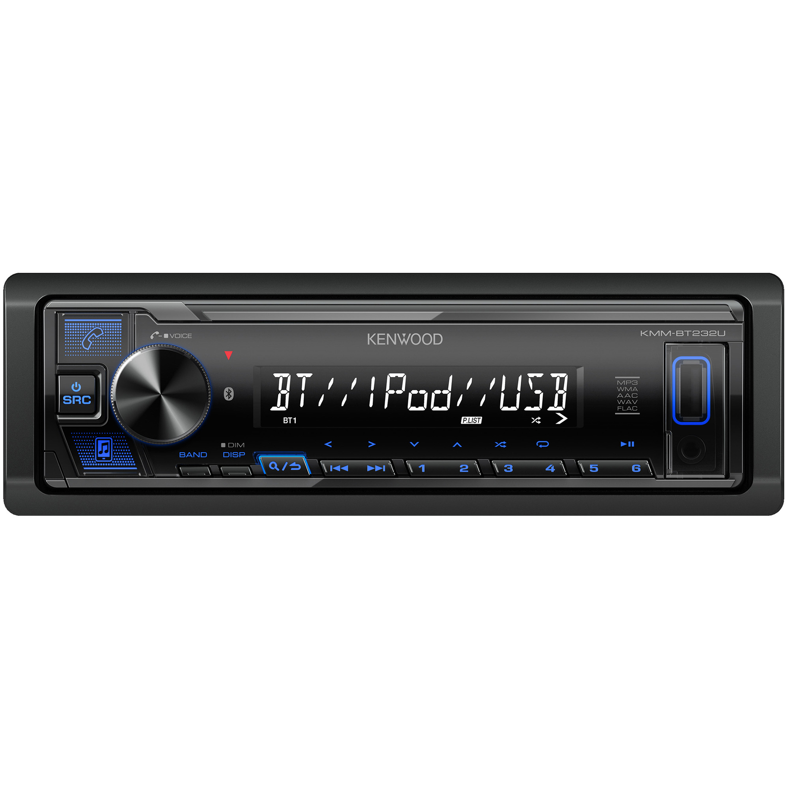 Kenwood KMM-BT232U, Bluetooth Digital Media Receiver w/ Front USB & Aux Input