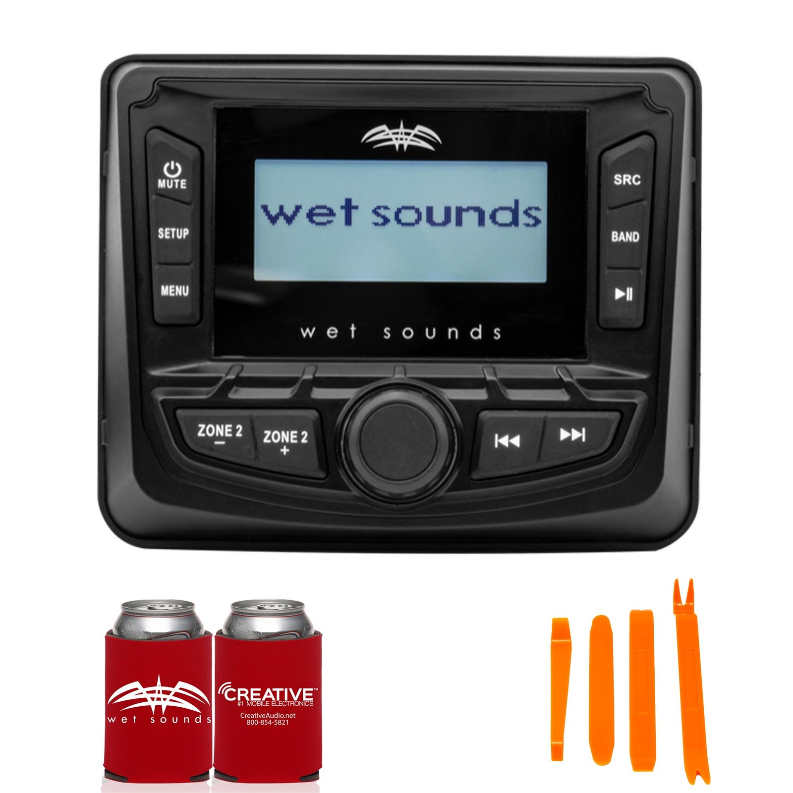 Wet Sounds WS-MC5 Marine Media Receiver with Bluetooth & MC-TR-MINI Remote