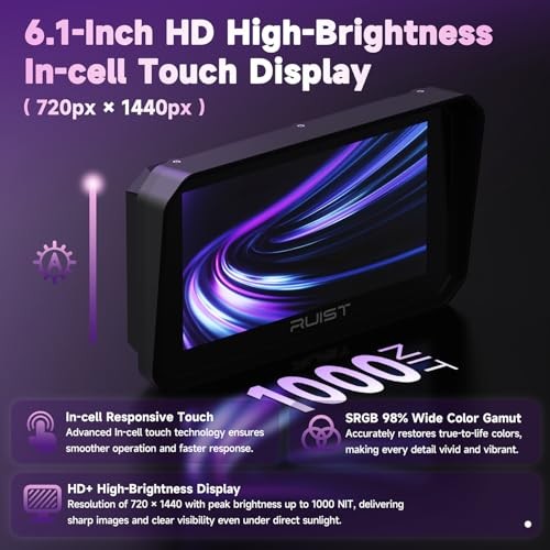 MOX61 Motorcycle Carplay HD Touchscreen 6.1″, Wireless Apple 6.1 inch screen