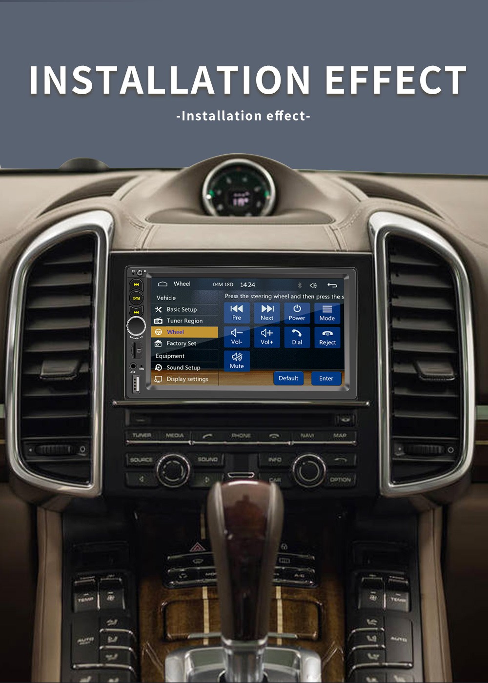F710C 7” Touch Screen Stereo Radio Car Apple/Android Carplay GPS US