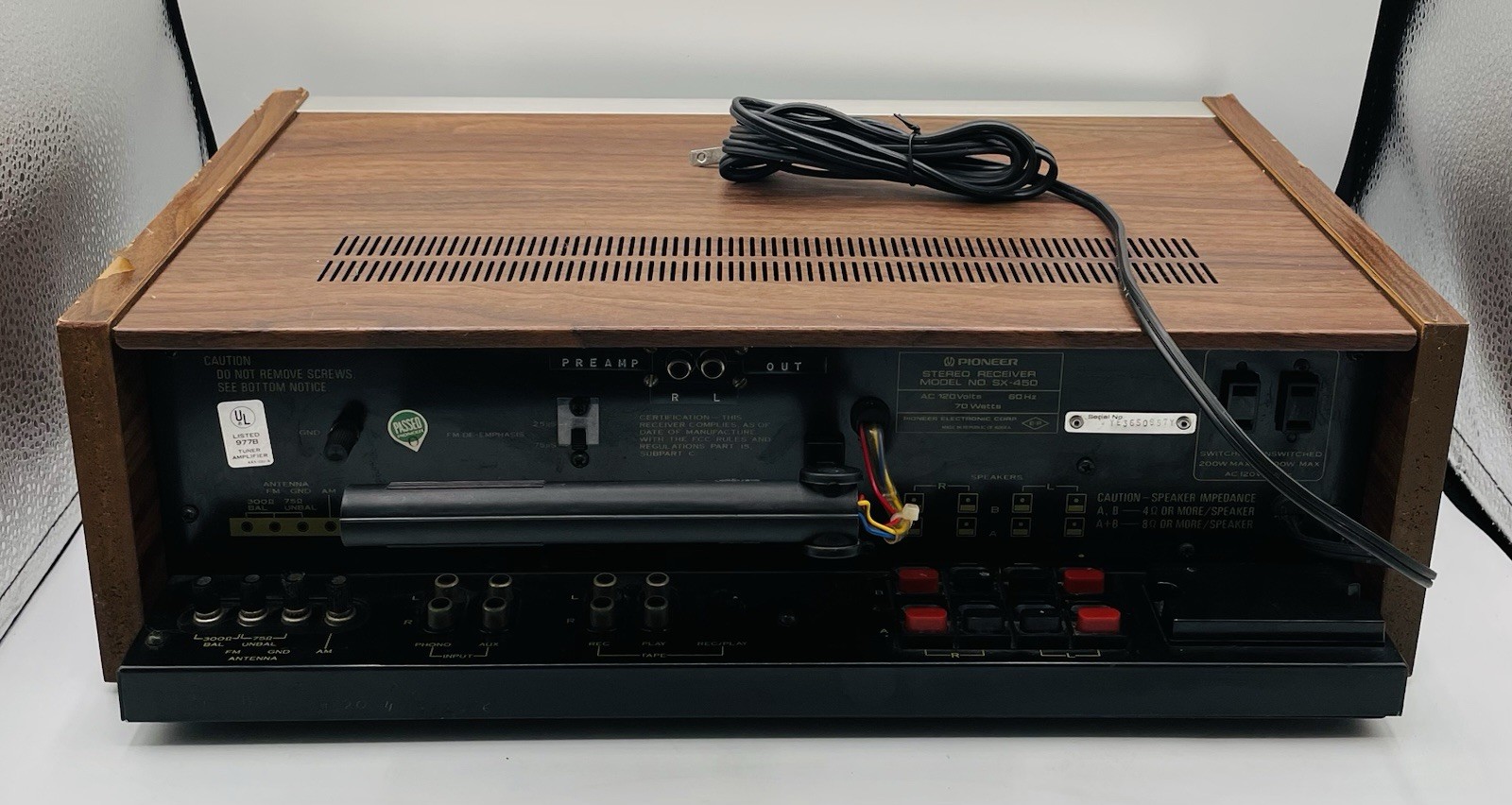 Pioneer SX-450 15-watt per channel Solid-State AM/FM Stereo Receiver- Tested