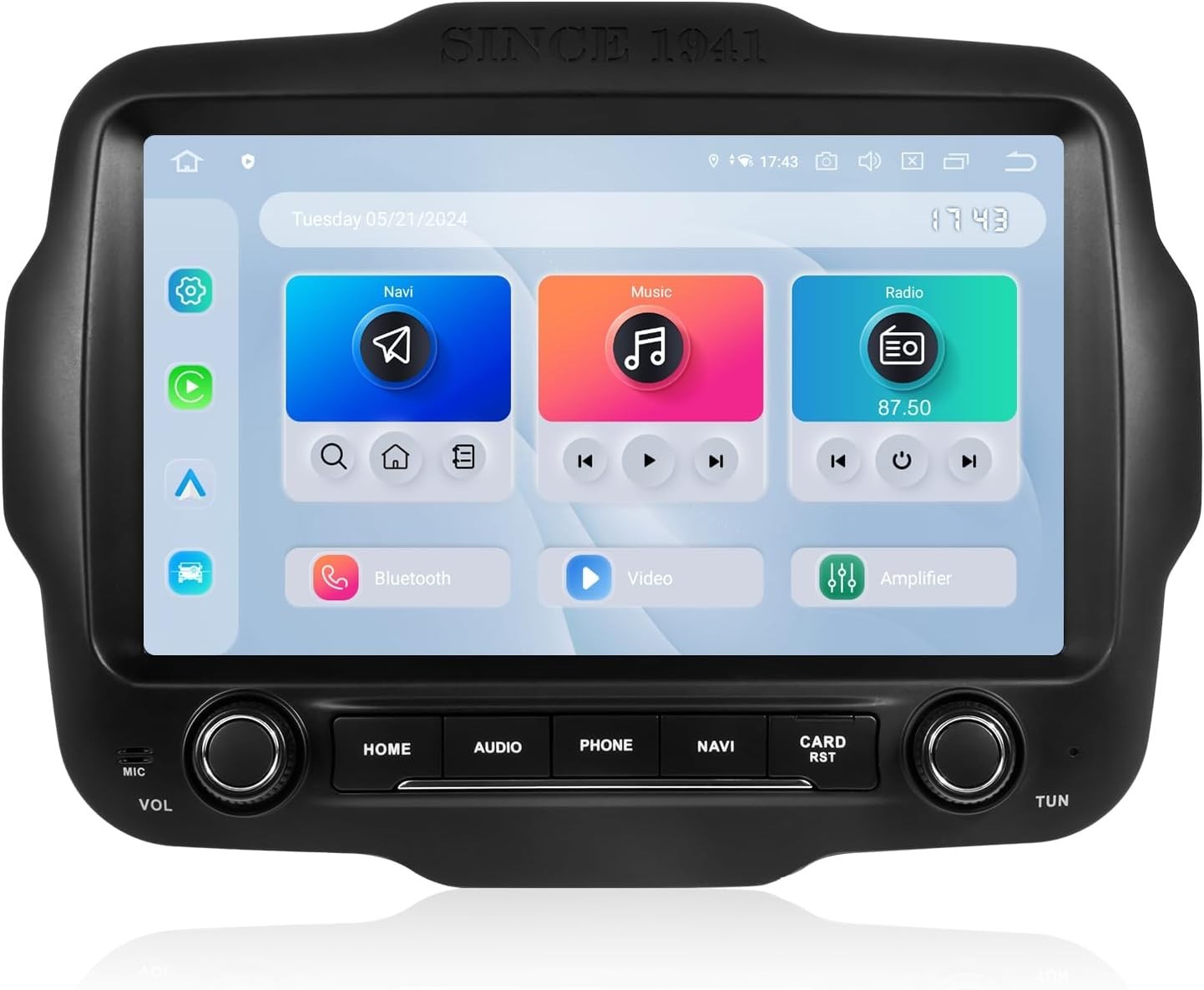Dasaita 9″ Car Stereo for Jeep Renegade 2015-2022 T-style Wireless CarPlay GPS