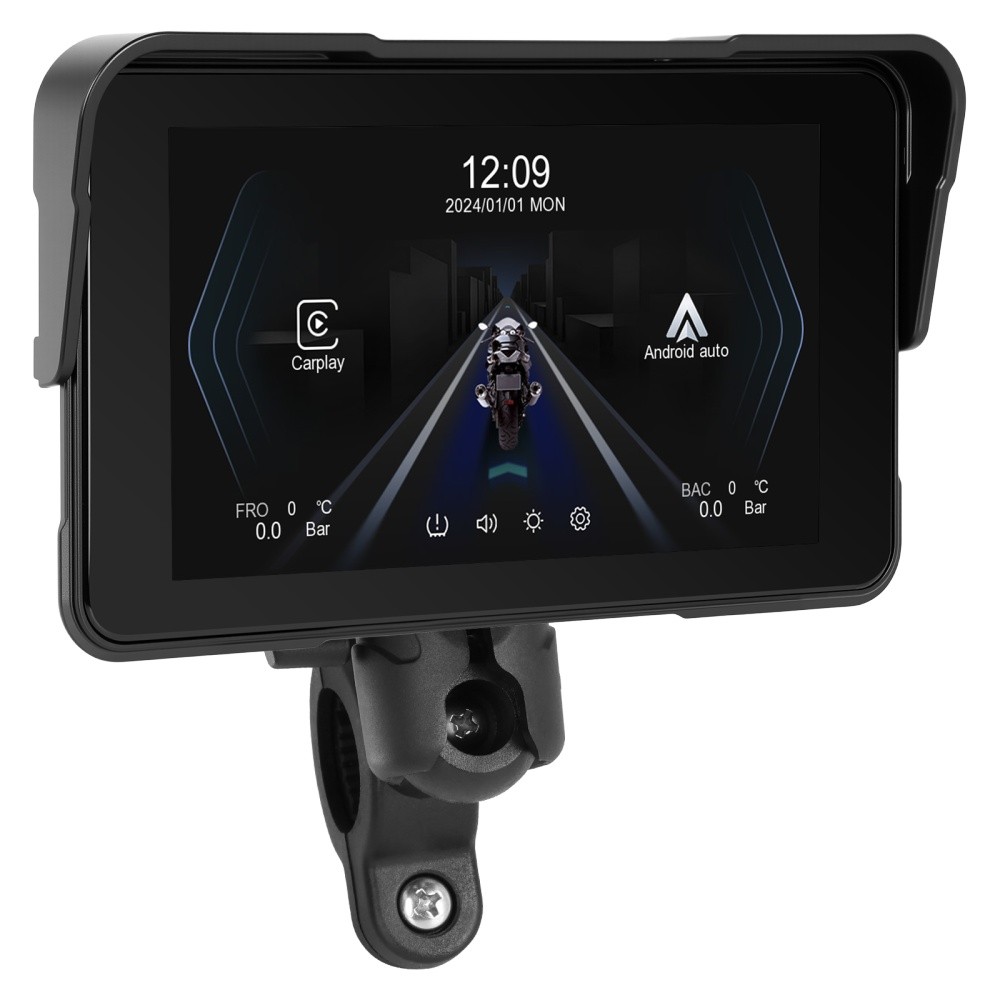5″ Motorcycle Screen Wireless Carplay Android Auto Waterproof Car Stereo Radio