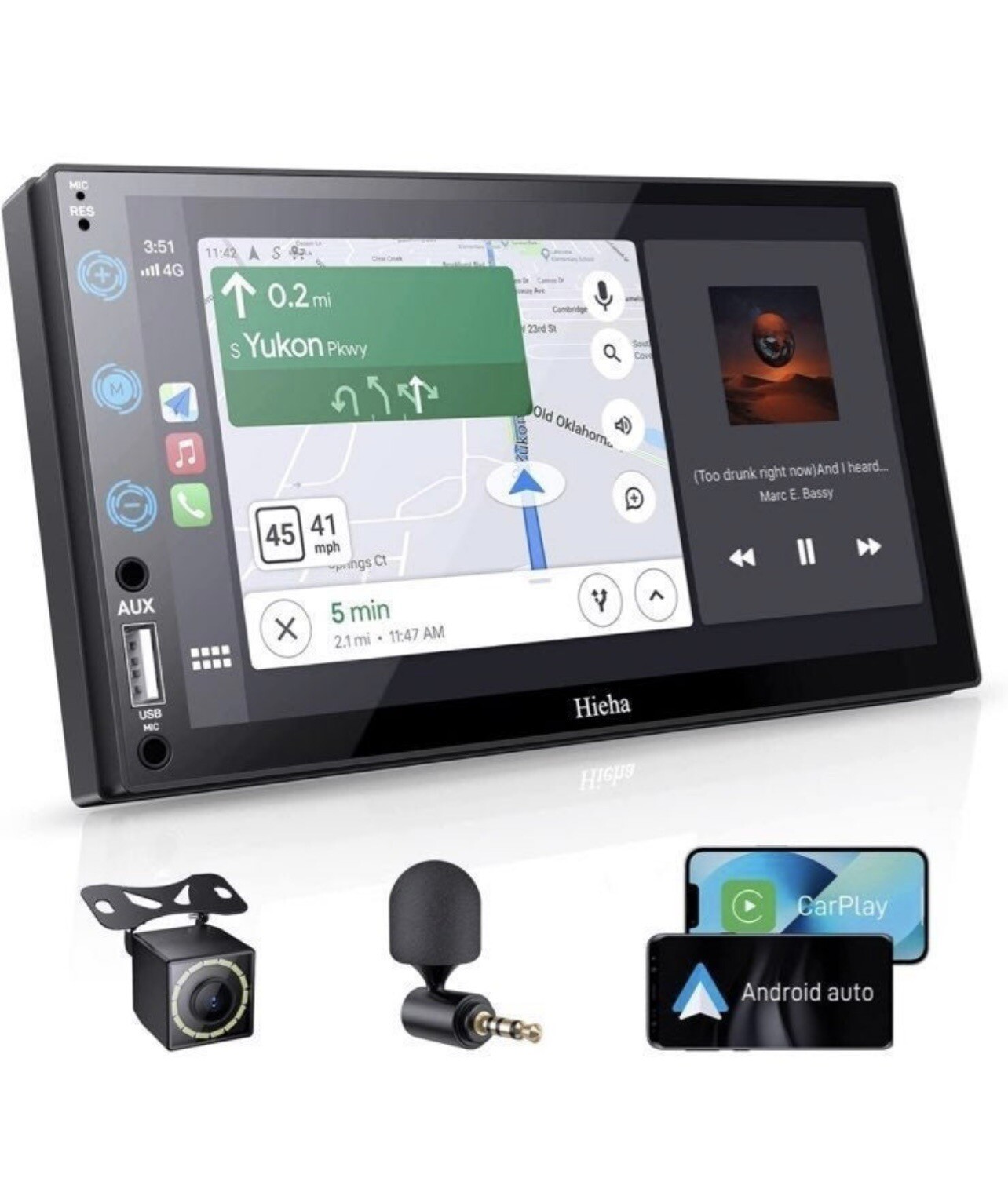 Double Din Car Stereo with Bluetooth,Compatible with Apple CarPlay & Android …