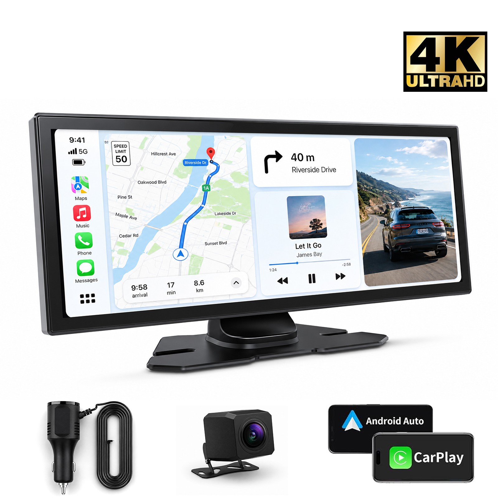 AI Voice 11.26″ Car Stereo Wireless Apple CarPlay Android Auto Touch Screen DVR