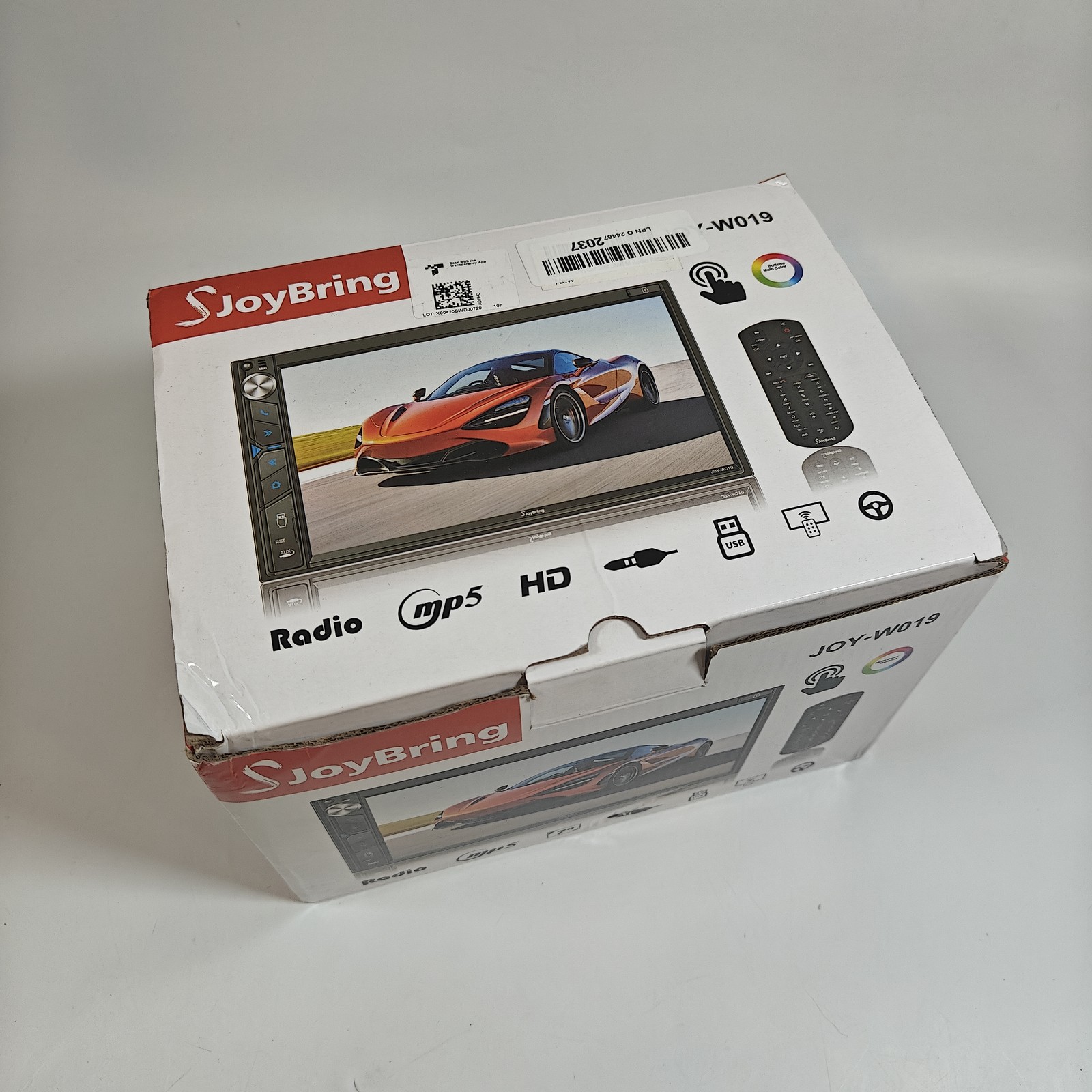 Double Din Car Stereo, Dash & Reverse Cam Compatible w/ Carplay Android JOY-W019