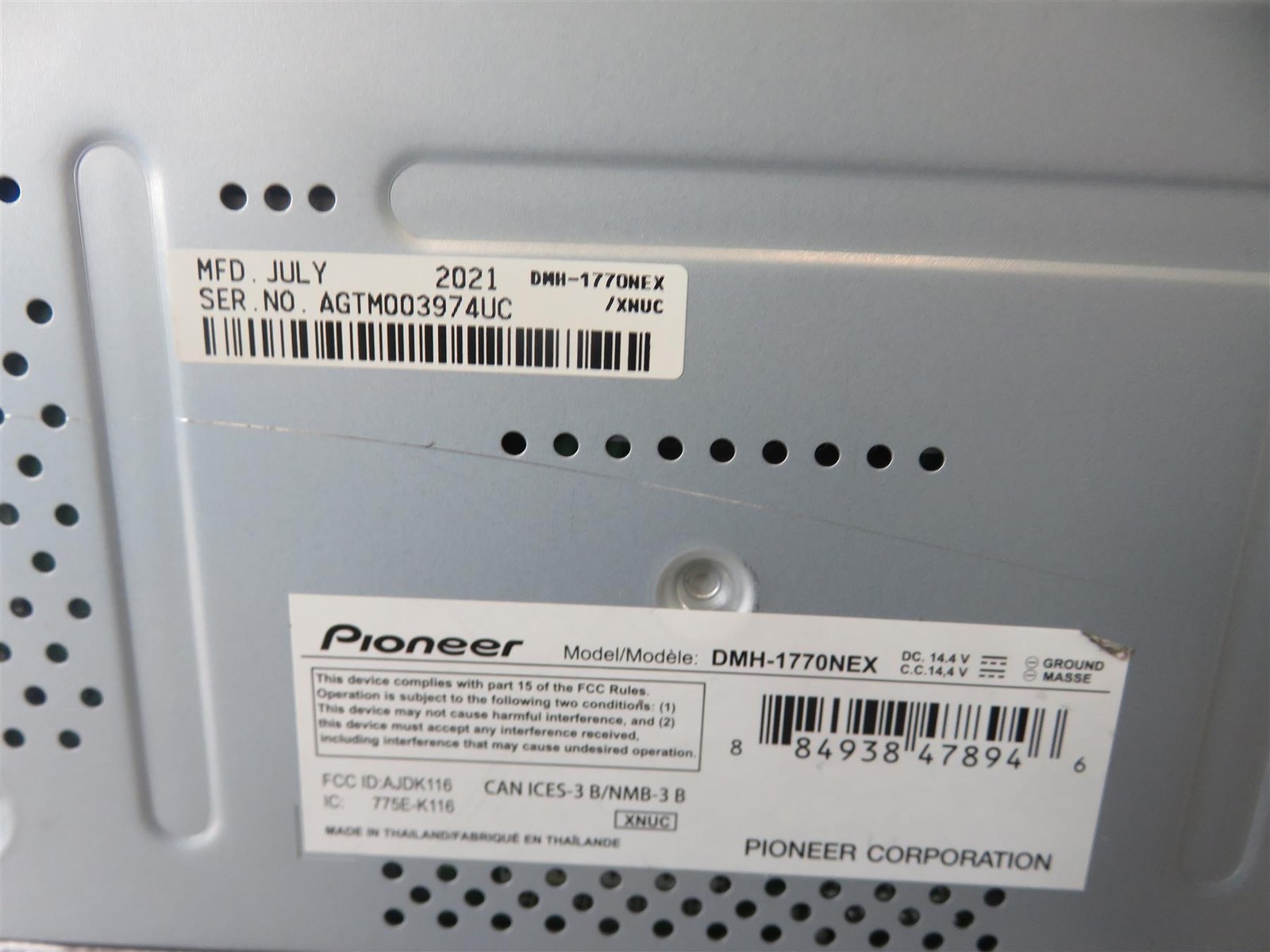 Pioneer DMH-1770NEX 6.8″ 2-Din Digital Media Receiver – Free shipping