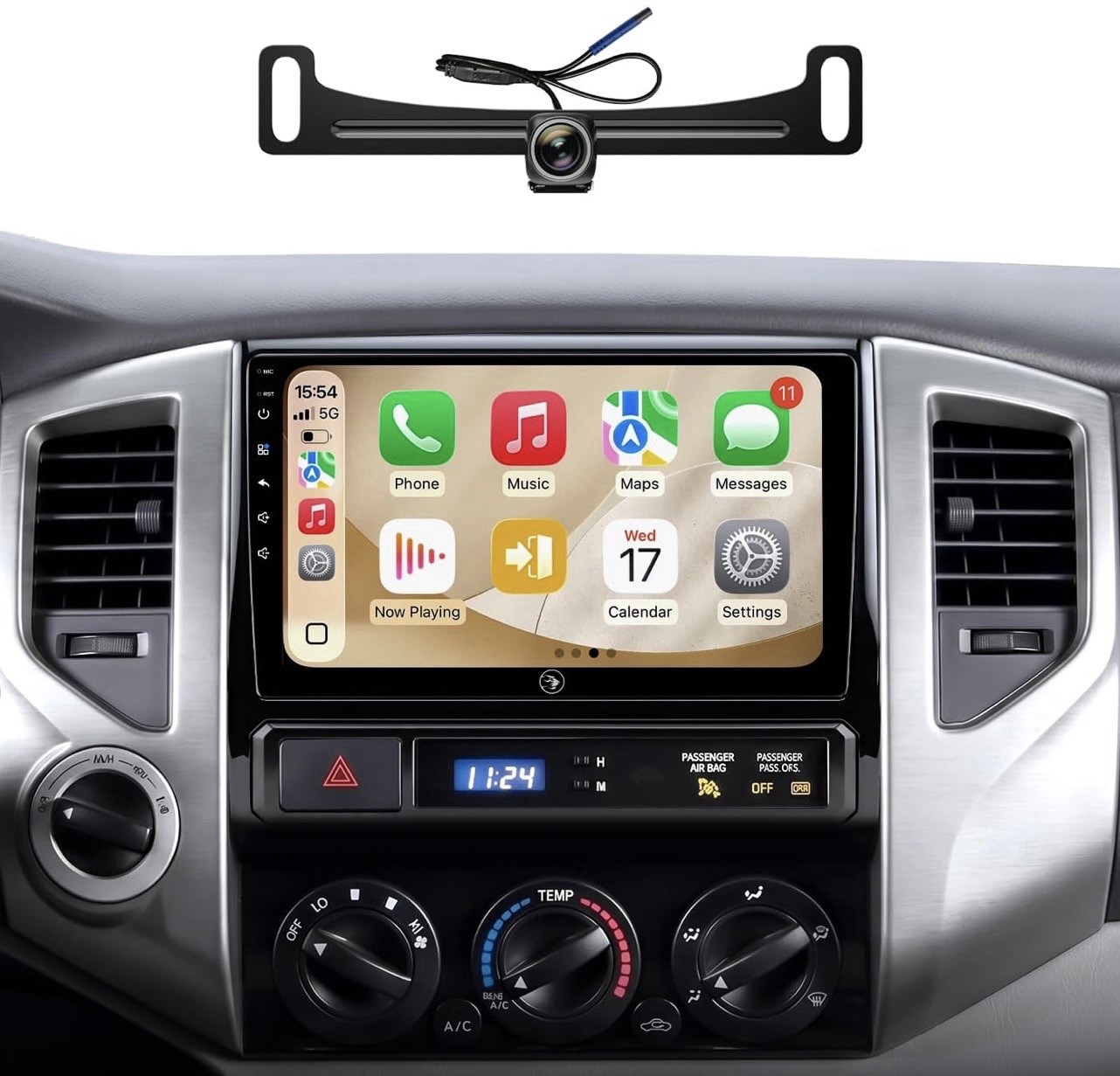 Car Stereo Radio 2005-2011 Tacoma Linux QLED Wireless CarPlay Android Auto