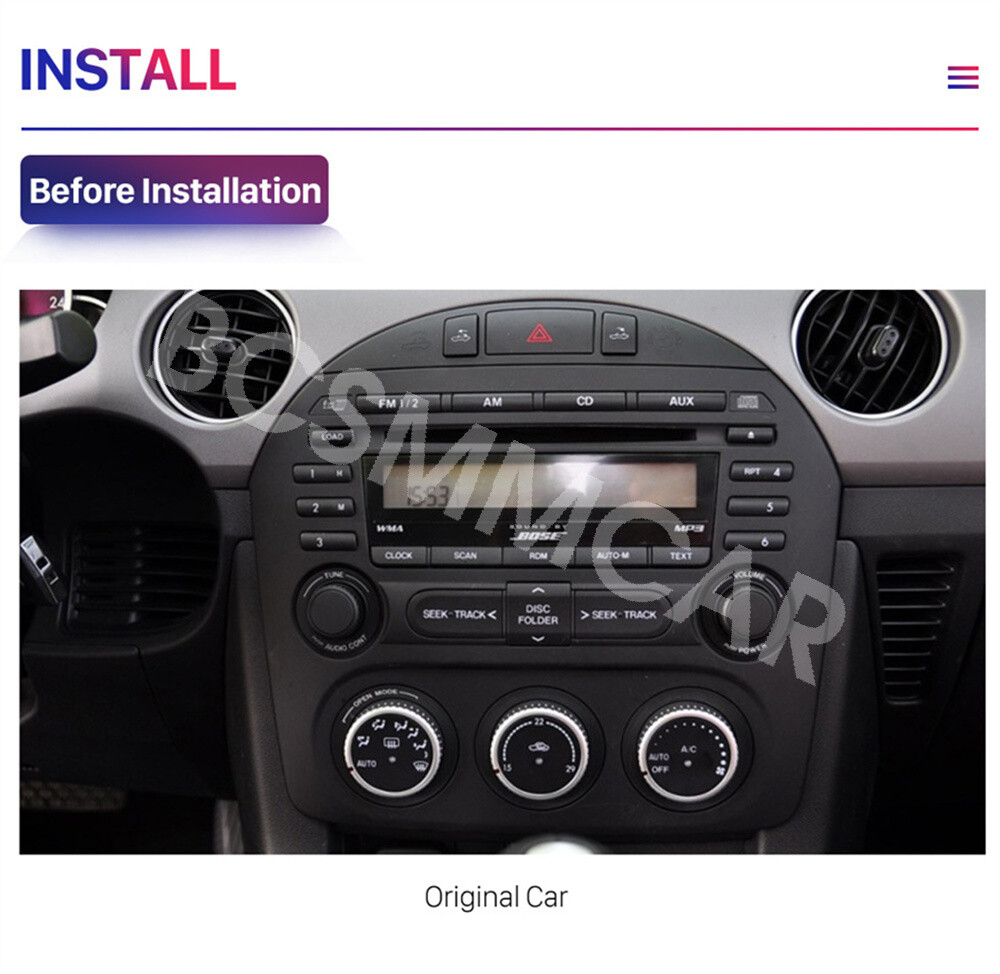 2DIN Car Stereo Radio GPS USB AUX RDS/FM Head Unit Fit For Mazda MX-5 2019-2015