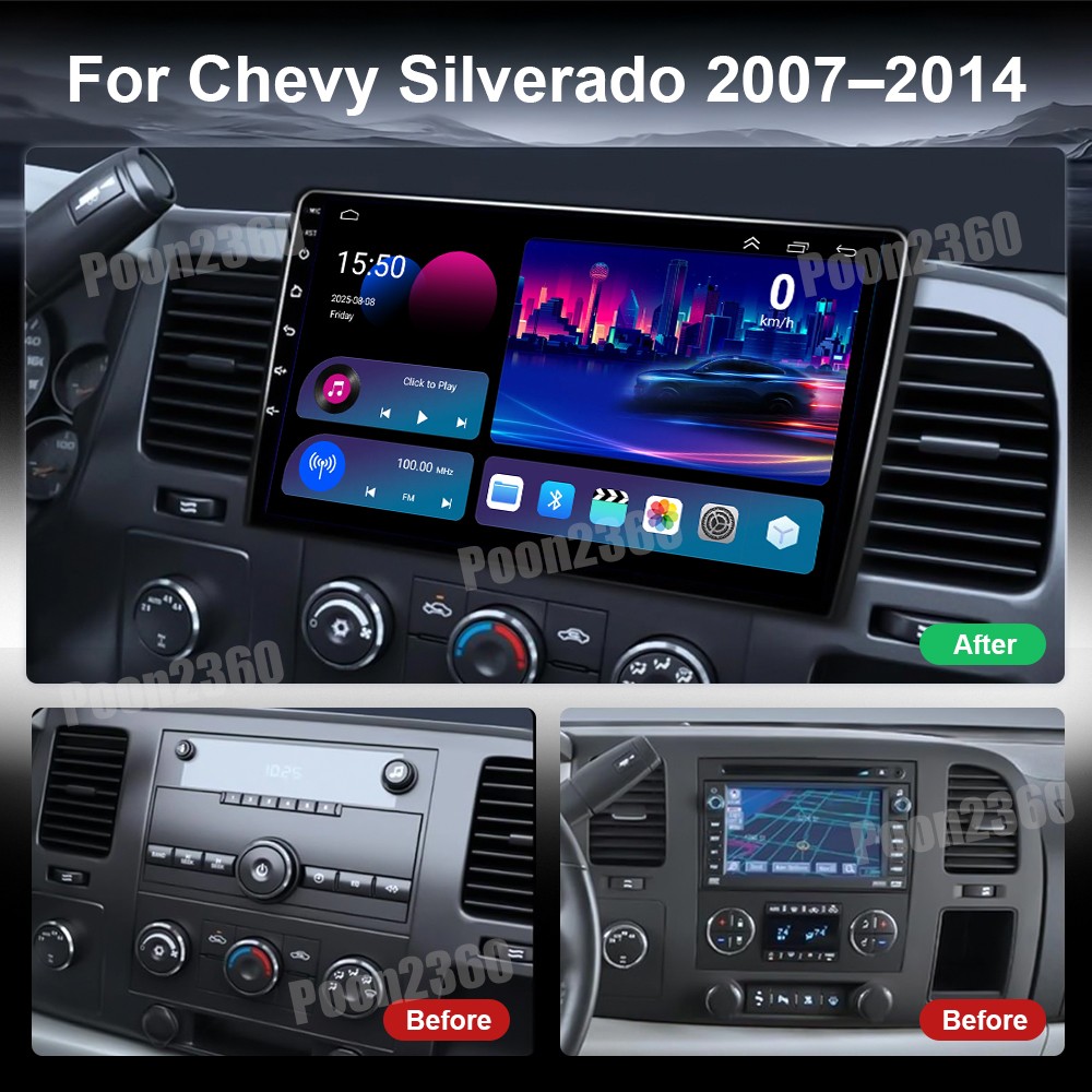 5G WiFi Car Stereo 4+64G for Chevy Silverado Tahoe GMC Sierra Yukon 2007–2014 US