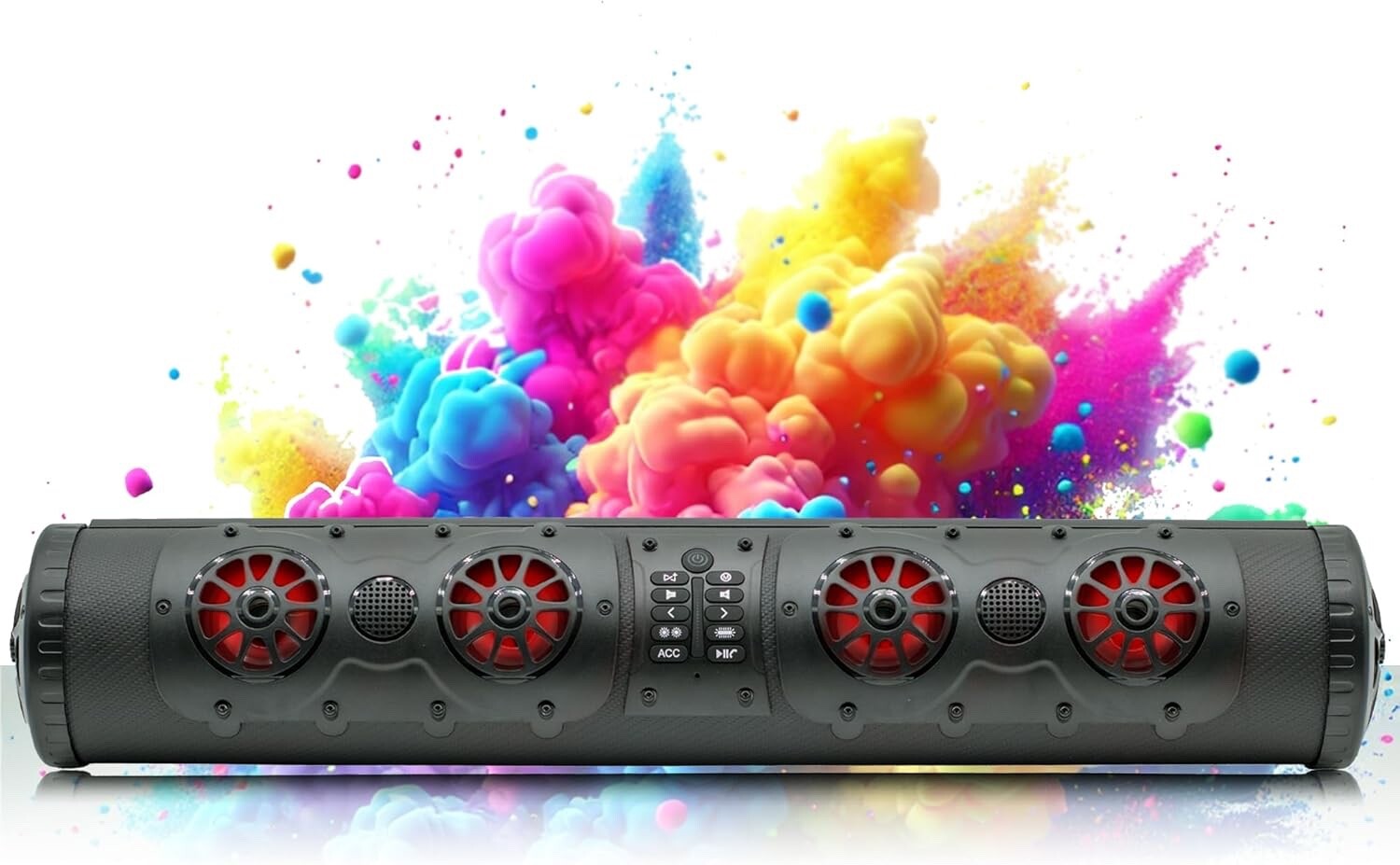 GRAVITY 800W 26″ RGB ATV UTV Sound Bar for Golf Cart Marine Boat LED Speaker