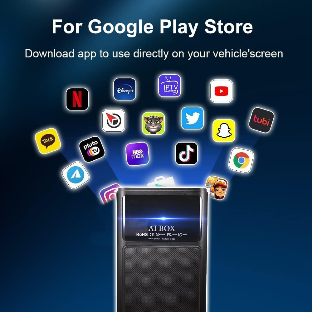 8 Core 4+64GB Wireless Carplay AI BOX Android Auto Adapter WiFi Youtube Netflix