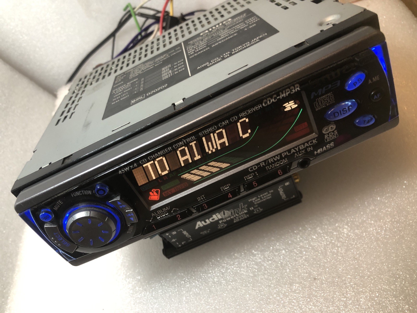 AIWA CDC MP3RYZ CD World 1st Mp3 Car Stereo RDS Radio AM-FM Aux Old School Y2k