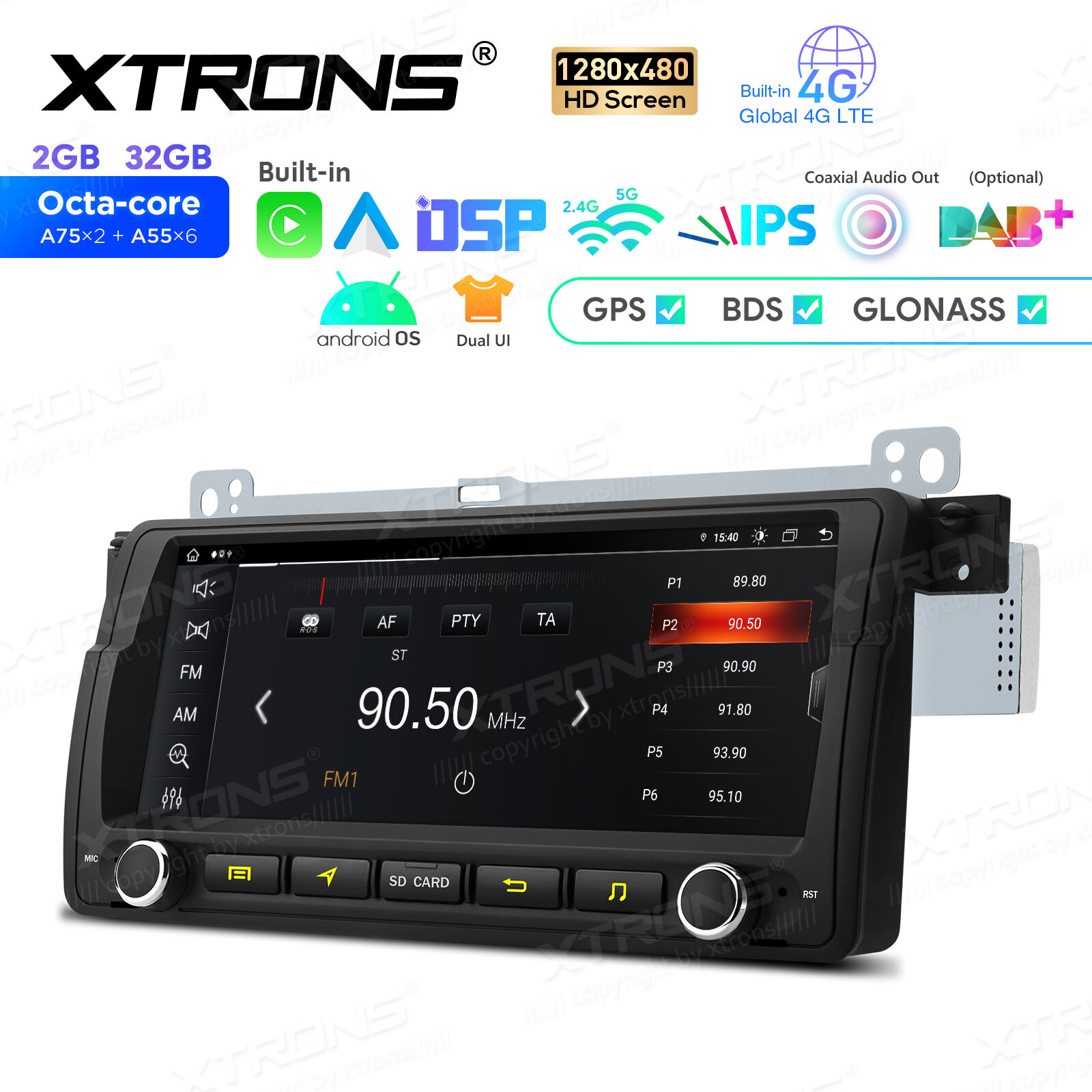 4G LTE Android 13 8-Core Car Stereo Radio GPS Navi 32GB DSP For BMW E46 M3