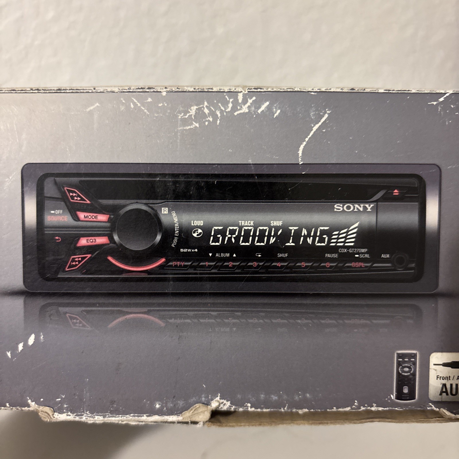 Sony CDX-GT270MP Car FM/AM CD Compact Disc Player Works W/ BOX NO REMOTE! EUC
