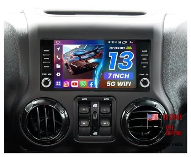 [4G+64G] Car Radio for Jeep JK Wrangler 2007-2017: 7″ 7 Inch 4GB RAM+64GB ROM