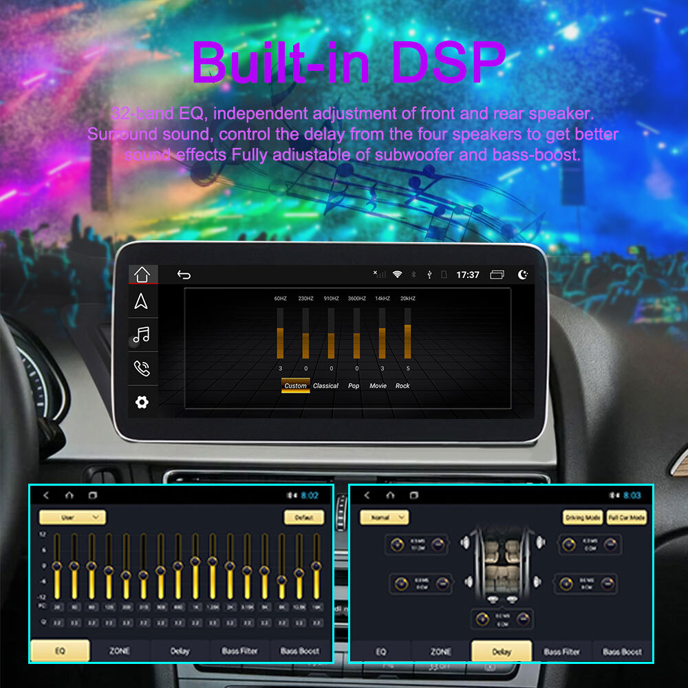8.8″HD Car Stereo Player for Audi A4 A5 2009-2015 GPS Phonelink Wireless Carplay