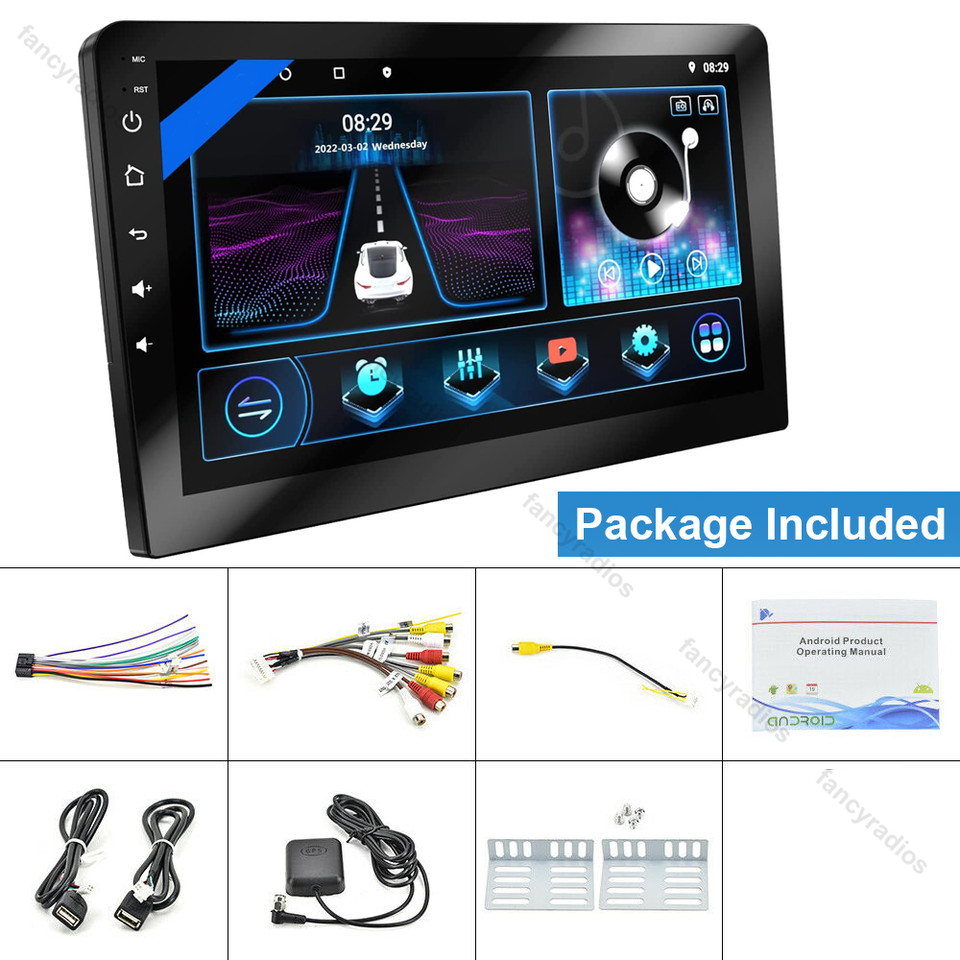9″ 4GB+64GB 2Din Android 13 Carplay Car Stereo GPS Navi WIFI FM Radio +Camera