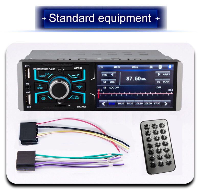 4.1 inch Touch screen FM Radio Bluetooth RM USB/TF card MP5 Car Player AUX input