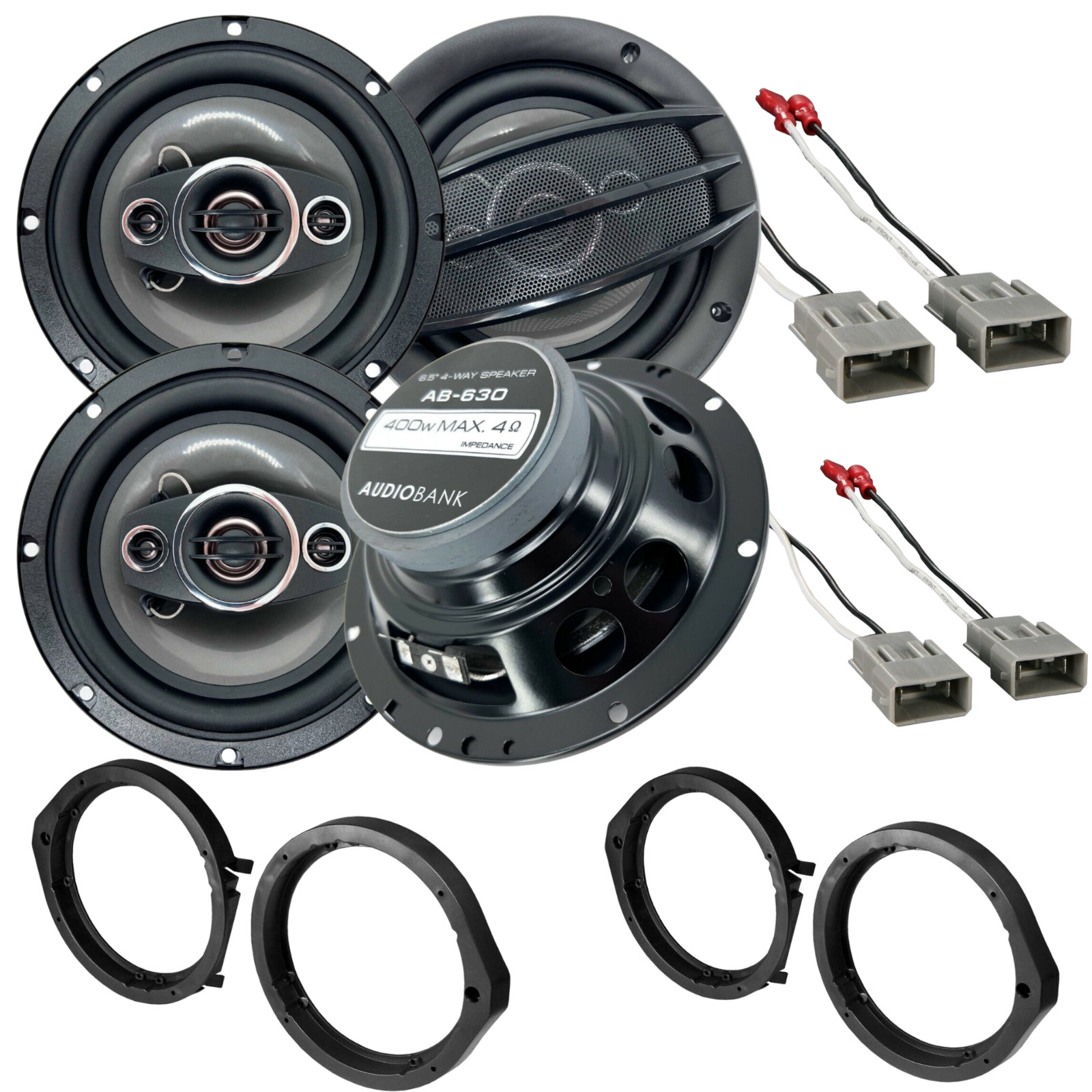 AUDIOBANK 4WAY 6.5 inch Front & Rear Speaker for Honda Civic 2006-2021